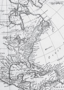 Χάρτης με την ακτογραμμή του Ατλαντικού