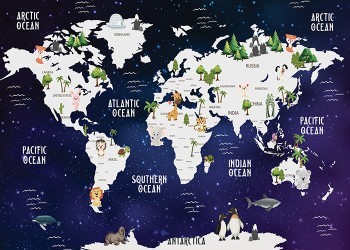Άσπρος χάρτης με ζώα