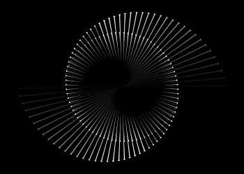 Άσπρες γραμμές σε κυκλικό μοτίβο