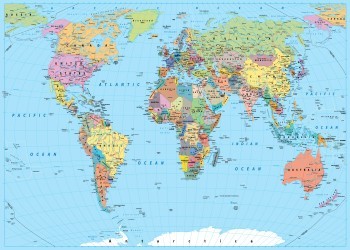 Έγχρωμος παγκόσμιος χάρτης