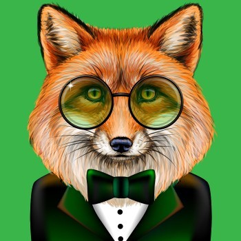 Αλεπού με πράσινα γυαλιά