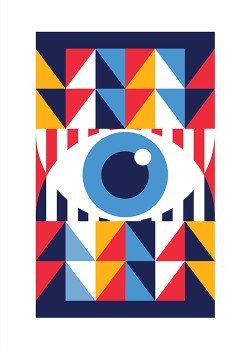 Colorful abstract eye