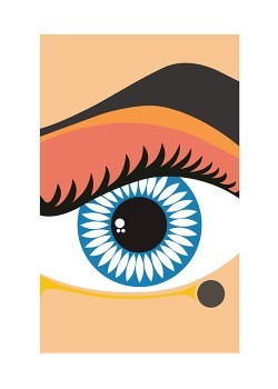 Angry woman's eye