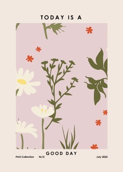Αφίσα με λουλούδια και φυτά
