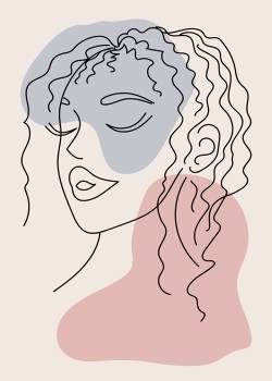 Woman with Curly Hair