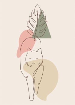 Line Art Cat