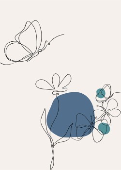 Butterfly and Flowers
