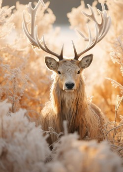 Deer in a Sunny Landscape