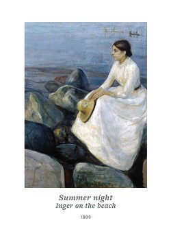 Summer night, Inger on the beach, 1889