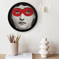 Girl with red mask