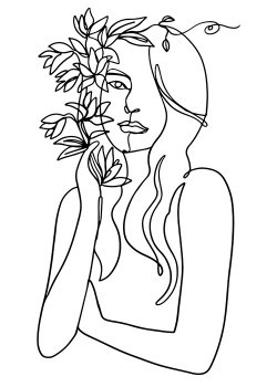 Line Woman In Spring