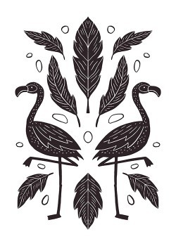 Boho Flamingos