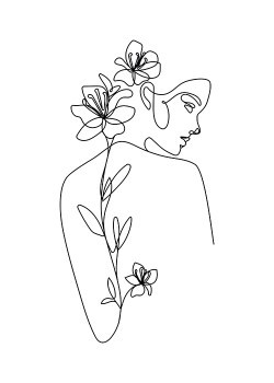 Line Flowy Woman