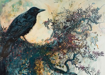 Raven on Tree