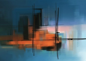 Blue Abstract Paint