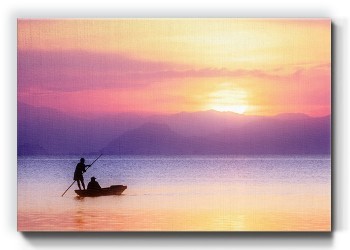 Ψαράδες στο ηλιοβασίλεμα