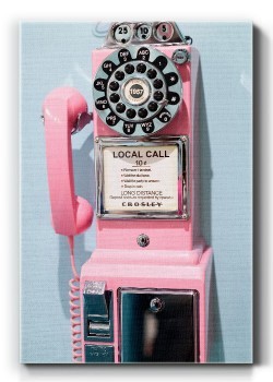 Ρετρό ροζ τηλέφωνο