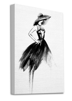 Ασπρόμαυρη ζωγραφιά γυναίκας