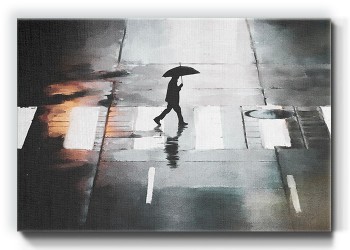 Άντρας στη βροχή