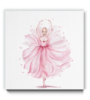Μπαλαρίνα με ρόζ φόρεμα