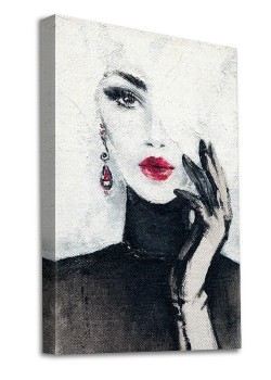 Γυναίκα με κόκκινα χείλη