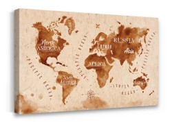 Καφέ παγκόσμιος χάρτης
