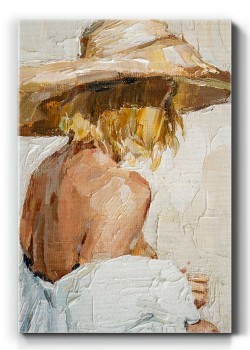 Γυναίκα με ψάθινο καπέλο