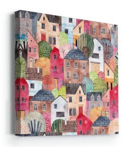 Μοτίβο με σπίτια