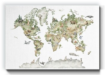 Πράσινος χάρτης με ζώα