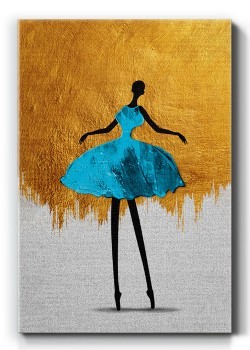 Χορεύτρια με μπλέ φόρεμα