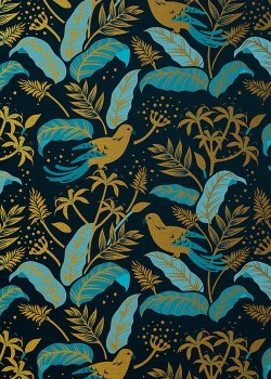 Blue Golden Tropical Parrots