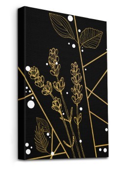 Modern Black and Gold Flowers