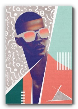 Black Man Illustration with Glasses
