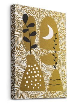 Abstract Flowers with Moon