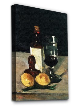 Still Life With Bottle Glass And Lemons