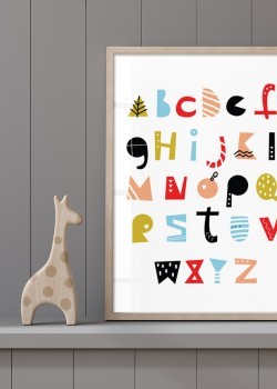 Πολύχρωμο αγγλικό αλφάβητο