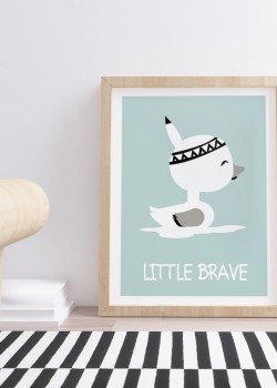 Little brave duck