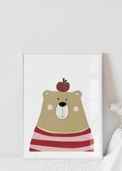 Bear with apple