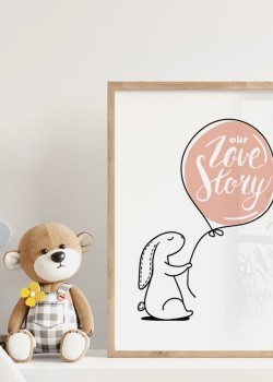 Λαγουδάκι με μπαλόνι