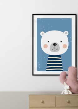 Αρκουδάκι με ριγέ μπλουζάκι