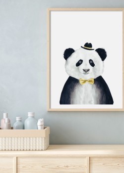 Panda με παπιγιόν