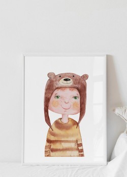 Αγοράκι με σκούφο-αρκουδάκι