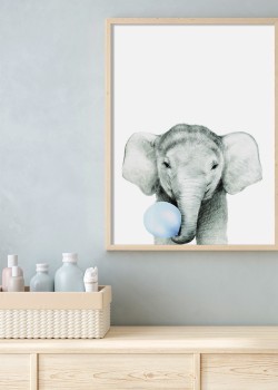 Ελεφαντάκι με γαλάζια φούσκα