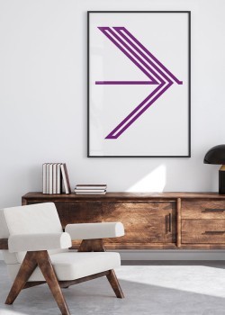 Μωβ γεωμετρικό βέλος