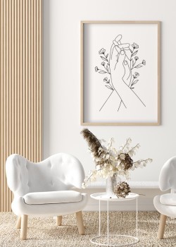 Xέρια με λουλούδια