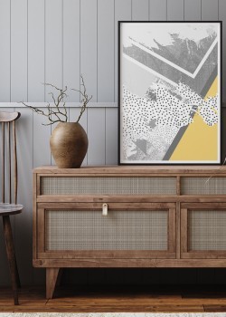 Γκρι και κίτρινο