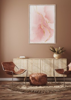 Ροζ με χρυσή γραμμή