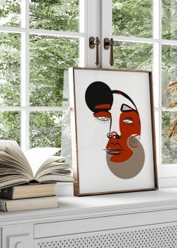 Abstract colorful woman