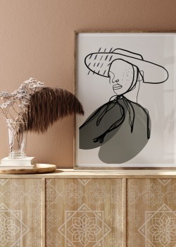 Γυναικείο Σκίτσο στην Βροχή