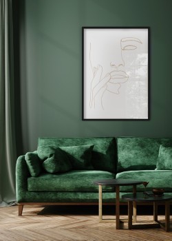 Gold Art line half face